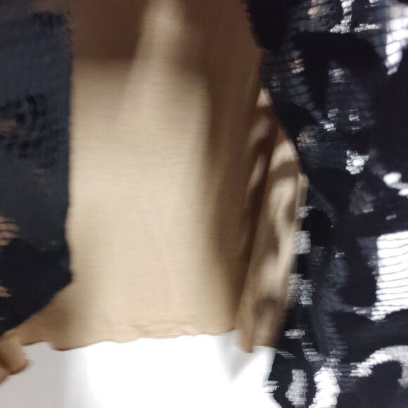 Nic & Zoe Lace Overlay Black Mini Tunic Dress M - Picture 5 of 6